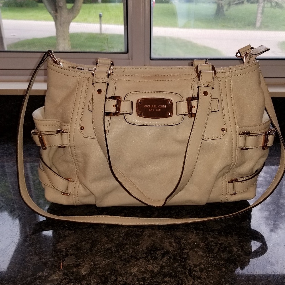 Michael Kors Ivory Leather Purse